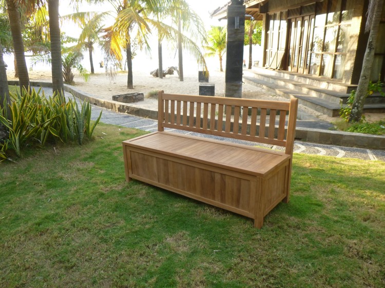 Ria teaková lavice 150 cm s úložným prostorem