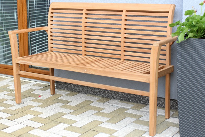 Stucking/New teaková stohovatelná lavice 150 cm